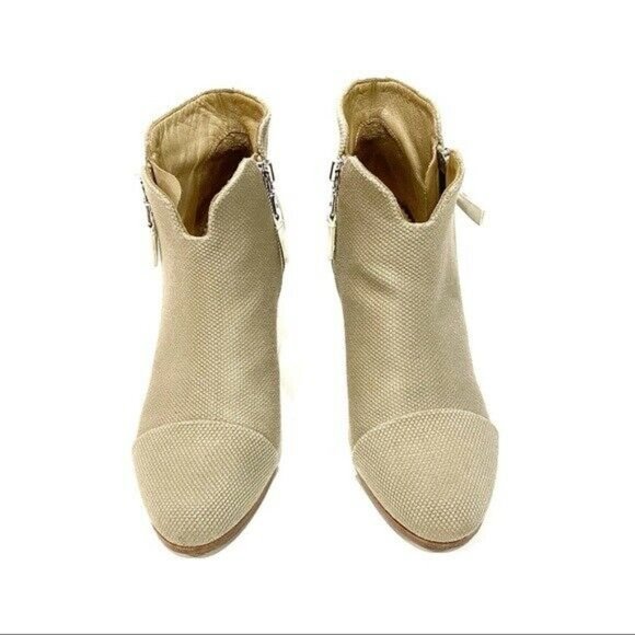 RAG-BONE Canvas Taupe Ankle Booties Margot Size 8.5 $495 - Picture 2 of 9